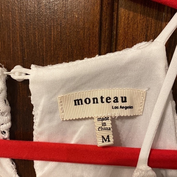 Monteau Spaghetti strap Laced Overlay Dress - Picture 4 of 7